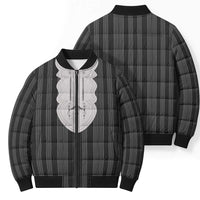 Liberia Black Kpelle Traditional Pattern Bomber Puffer Jacket - Wonder Print Shop
