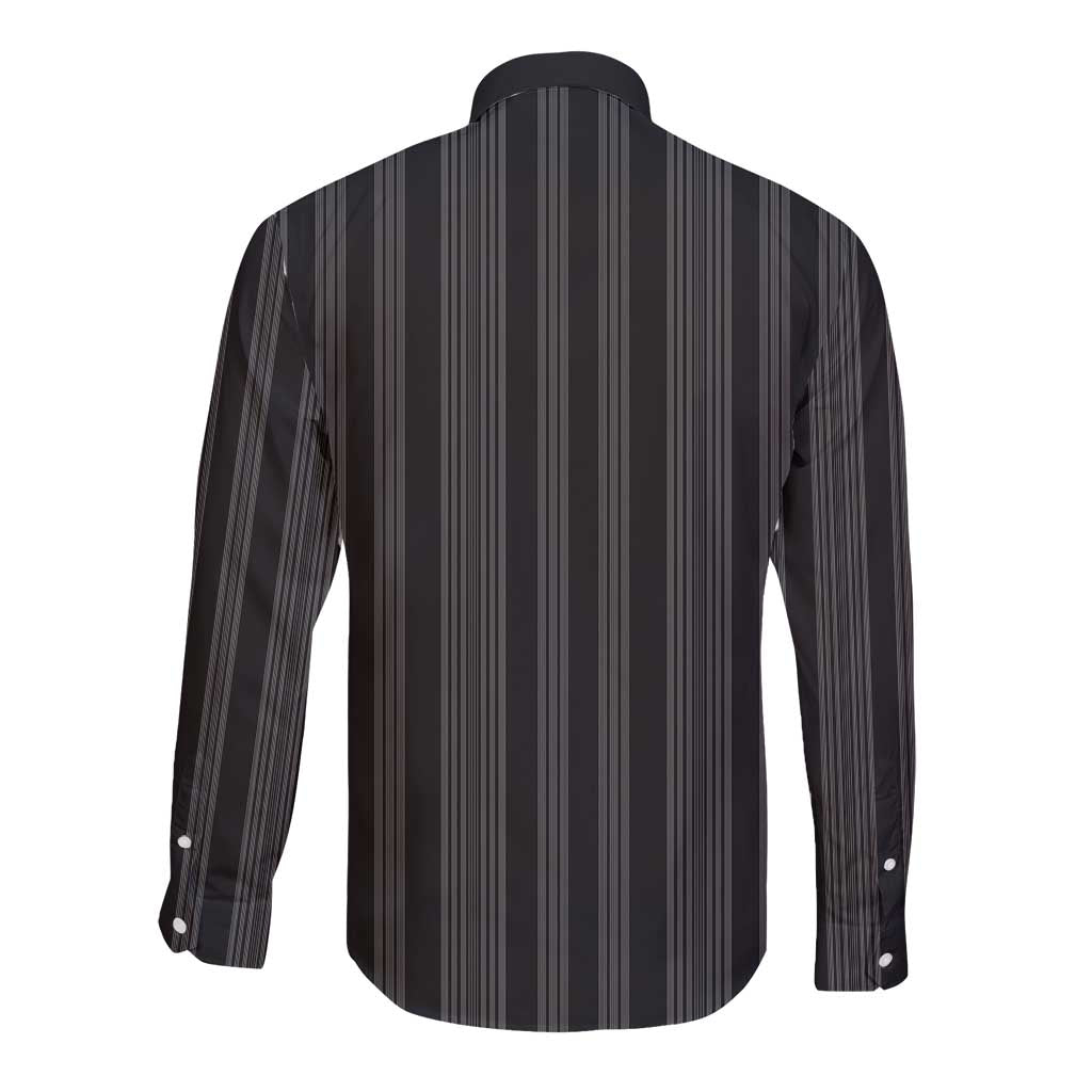 Liberia Black Kpelle Traditional Pattern Long Sleeve Button Shirt - Wonder Print Shop