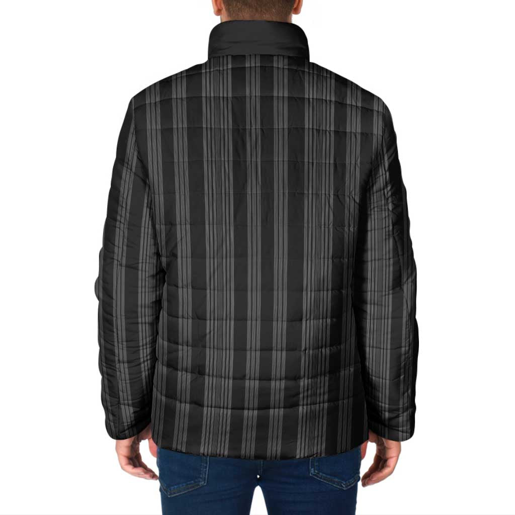 Liberia Black Kpelle Traditional Pattern Padded Jacket - Wonder Print Shop