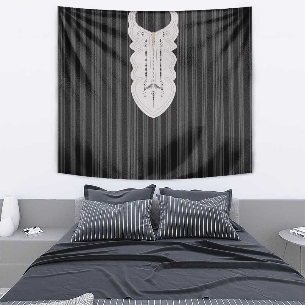 Liberia Black Kpelle Traditional Pattern Tapestry - Wonder Print Shop