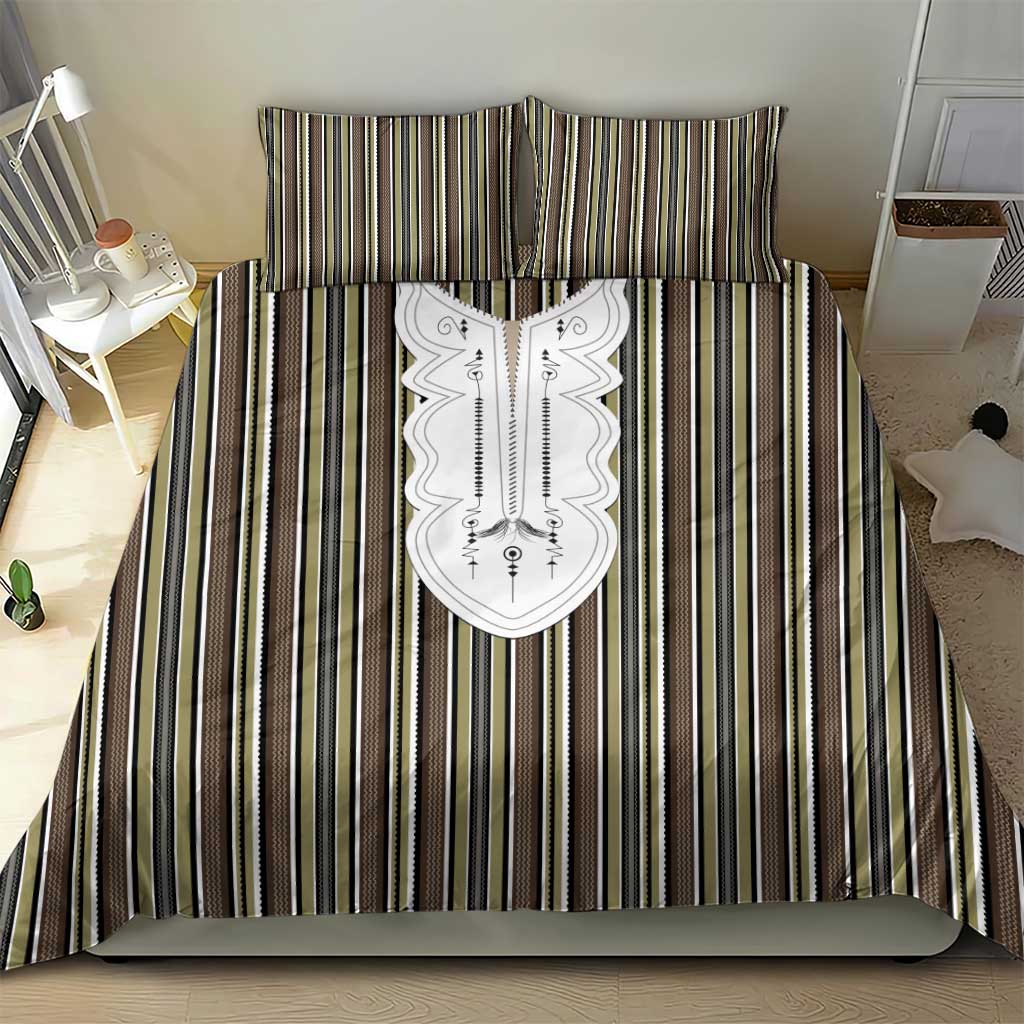 Liberia Brown Kpelle Traditional Pattern Bedding Set - Wonder Print Shop
