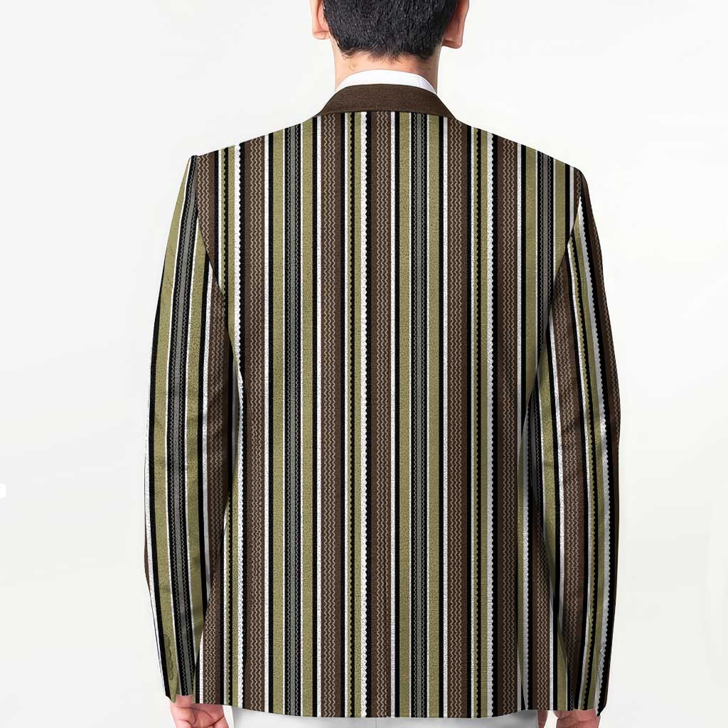 Liberia Brown Kpelle Traditional Pattern Blazer - Wonder Print Shop