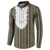 Liberia Brown Kpelle Traditional Pattern Button Sweatshirt - Wonder Print Shop