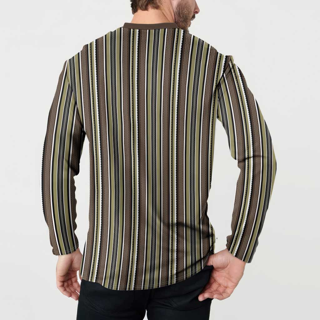 Liberia Brown Kpelle Traditional Pattern Button Sweatshirt - Wonder Print Shop
