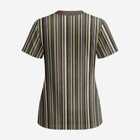 Liberia Brown Kpelle Traditional Pattern Scrub Top - Wonder Print Shop