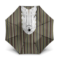 Liberia Brown Kpelle Traditional Pattern Umbrella - Wonder Print Shop
