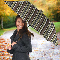 Liberia Brown Kpelle Traditional Pattern Umbrella - Wonder Print Shop