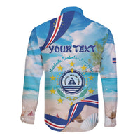 Cape Verde Morabeza Long Sleeve Button Shirt Island Welcome - Wonder Print Shop