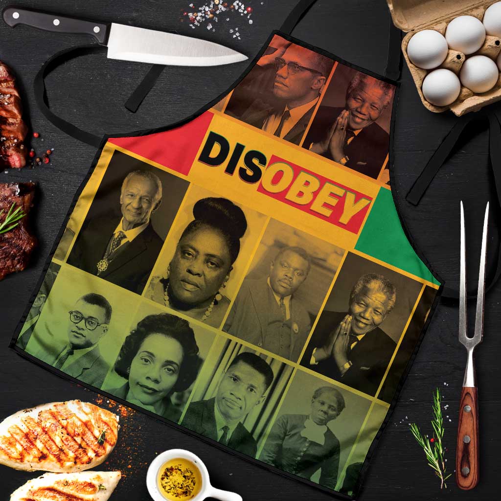 Disobey Black History Tribute Apron Honoring the Civil Rights Legacy - Wonder Print Shop