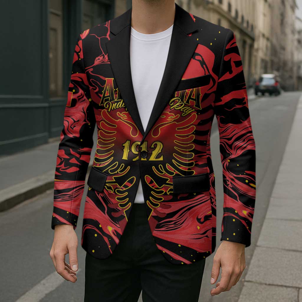 Happy Albania Independence Day Blazer Albanian Eagle - Wonder Print Shop