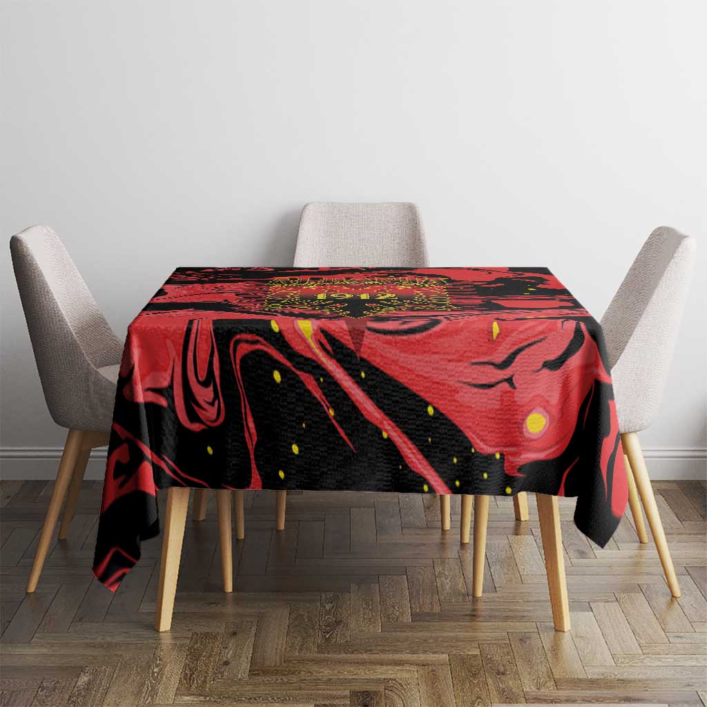 Happy Albania Independence Day Tablecloth Albanian Eagle - Wonder Print Shop