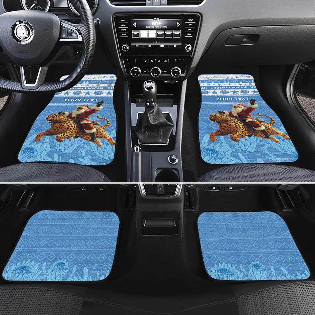 Somalia Christmas Car Mats Black Santa Riding Leopard Kirismas Wacan - Wonder Print Shop