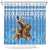 Somalia Christmas Shower Curtain Black Santa Riding Leopard Kirismas Wacan