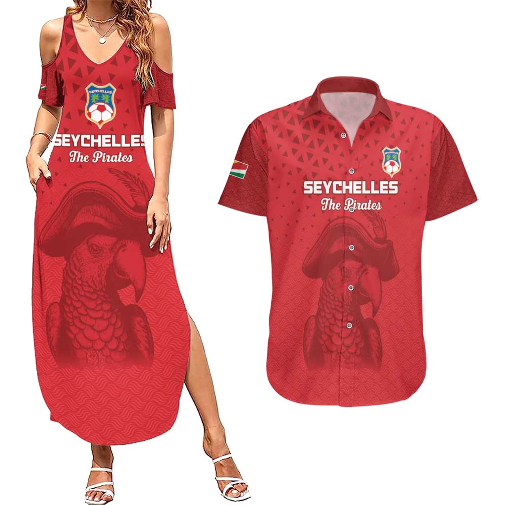 Custom Seychelles Football Couples Matching Summer Maxi Dress and Hawaiian Shirt Go The Pirates - Wonder Print Shop