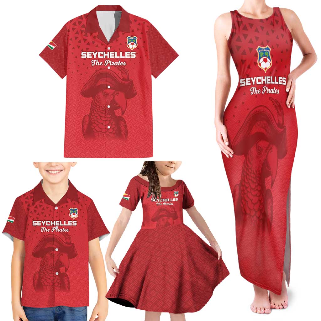 Custom Seychelles Football Family Matching Tank Maxi Dress and Hawaiian Shirt Go The Pirates - Wonder Print Shop