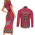 Personalised Kenya Maasai Shuka Couples Matching Short Sleeve Bodycon Dress and Long Sleeve Button Shirt Mix Dashiki - Beadwork Pattern - Wonder Print Shop