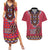 Personalised Kenya Maasai Shuka Couples Matching Summer Maxi Dress and Hawaiian Shirt Mix Dashiki - Beadwork Pattern - Wonder Print Shop