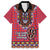 Personalised Kenya Maasai Shuka Family Matching Off The Shoulder Long Sleeve Dress and Hawaiian Shirt Mix Dashiki - Beadwork Pattern - Wonder Print Shop