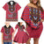 Personalised Kenya Maasai Shuka Family Matching Off Shoulder Short Dress and Hawaiian Shirt Mix Dashiki - Beadwork Pattern - Wonder Print Shop