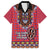 Personalised Kenya Maasai Shuka Family Matching Short Sleeve Bodycon Dress and Hawaiian Shirt Mix Dashiki - Beadwork Pattern - Wonder Print Shop