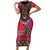 Personalised Kenya Maasai Shuka Family Matching Short Sleeve Bodycon Dress and Hawaiian Shirt Mix Dashiki - Beadwork Pattern - Wonder Print Shop