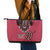 Kenya Maasai Shuka Leather Tote Bag Mix Dashiki - Beadwork Pattern - Wonder Print Shop