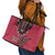 Kenya Maasai Shuka Leather Tote Bag Mix Dashiki - Beadwork Pattern - Wonder Print Shop