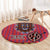 Kenya Maasai Shuka Round Carpet Mix Dashiki - Beadwork Pattern