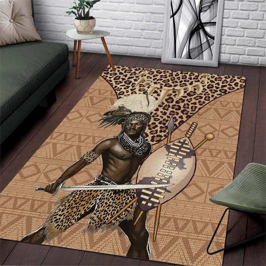 South Africa Zulu People Area Rug Zulu Warrior - Wonder Print Shop