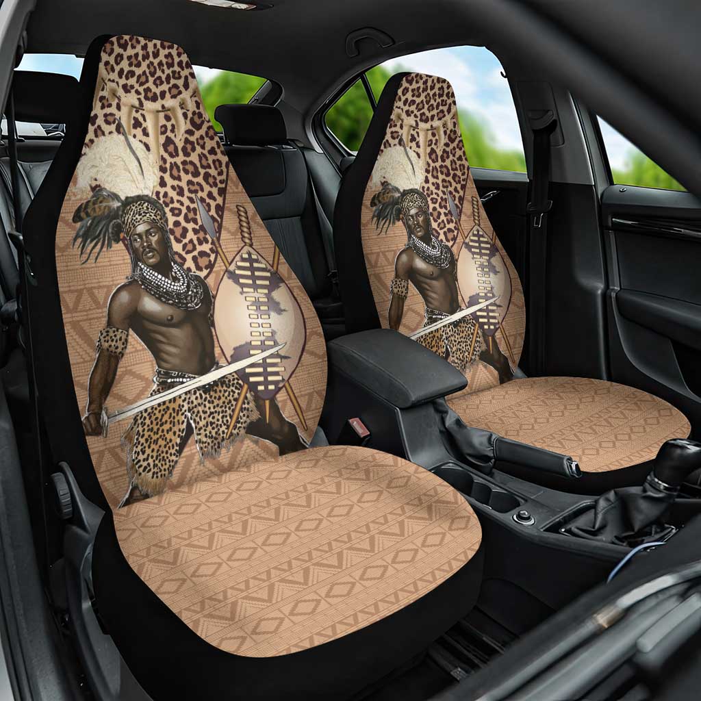 South Africa Zulu People Car Seat Cover Zulu Warrior - Wonder Print Shop