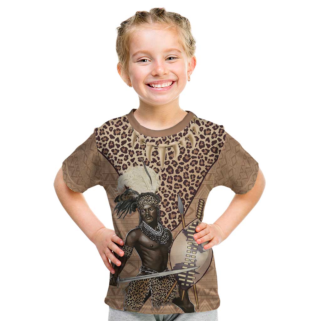 South Africa Zulu People Kid T Shirt Zulu Warrior - Wonder Print Shop