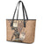 South Africa Zulu People Leather Tote Bag Zulu Warrior - Wonder Print Shop