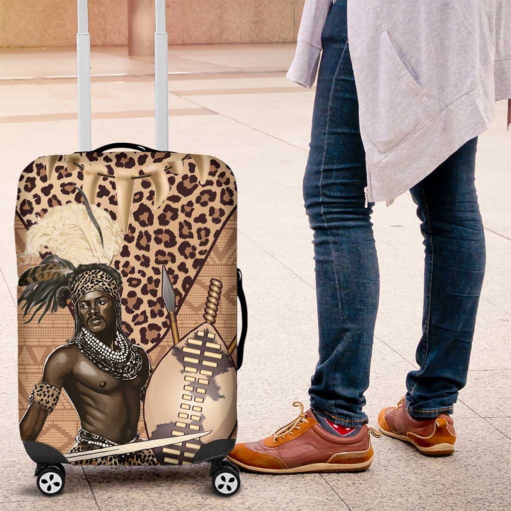 South Africa Zulu People Luggage Cover Zulu Warrior - Wonder Print Shop