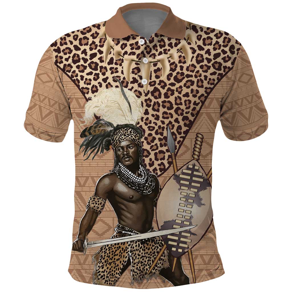 South Africa Zulu People Polo Shirt Zulu Warrior - Wonder Print Shop