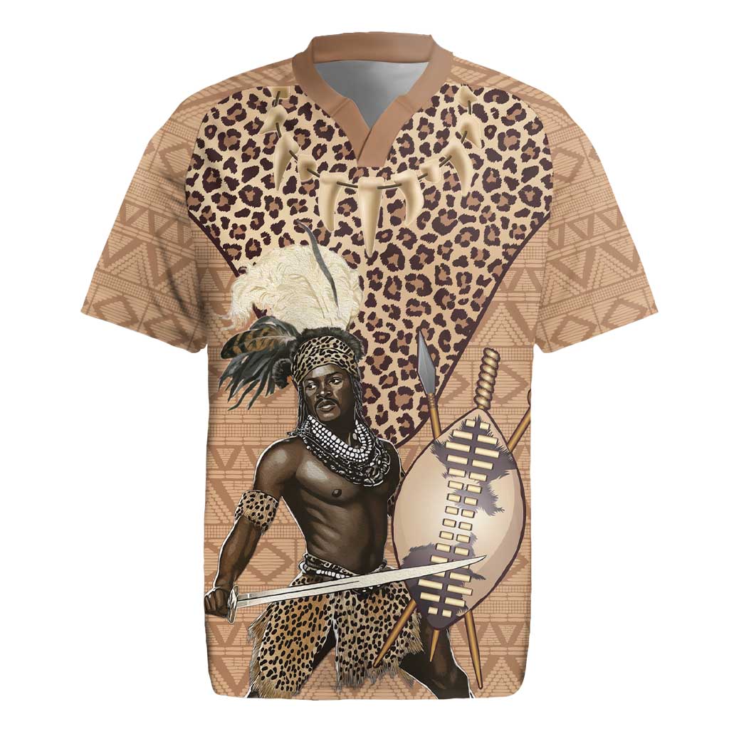 South Africa Zulu People Rugby Jersey Zulu Warrior - Wonder Print Shop