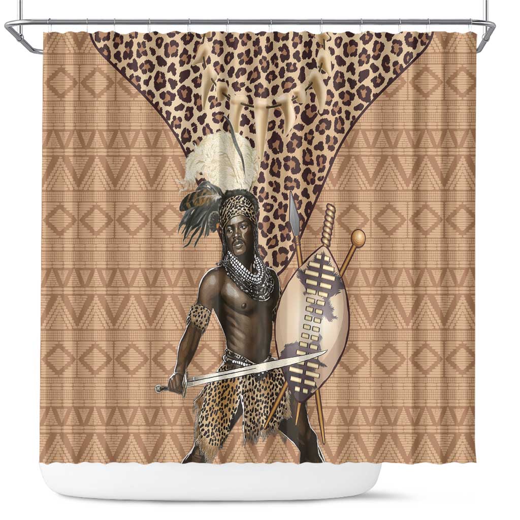 South Africa Zulu People Shower Curtain Zulu Warrior