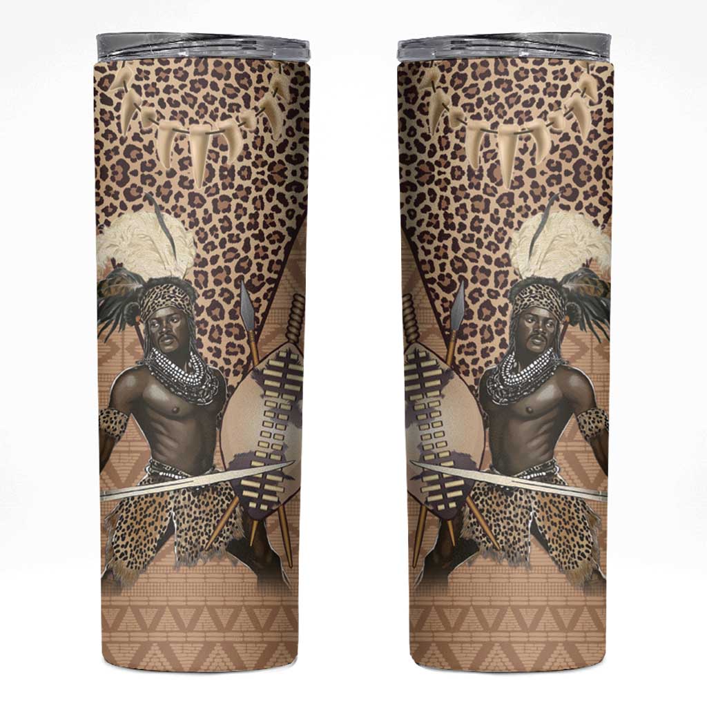 South Africa Zulu People Skinny Tumbler Zulu Warrior