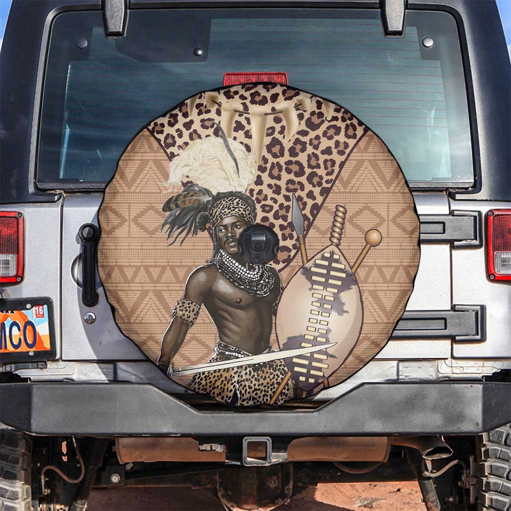 South Africa Zulu People Spare Tire Cover Zulu Warrior - Wonder Print Shop