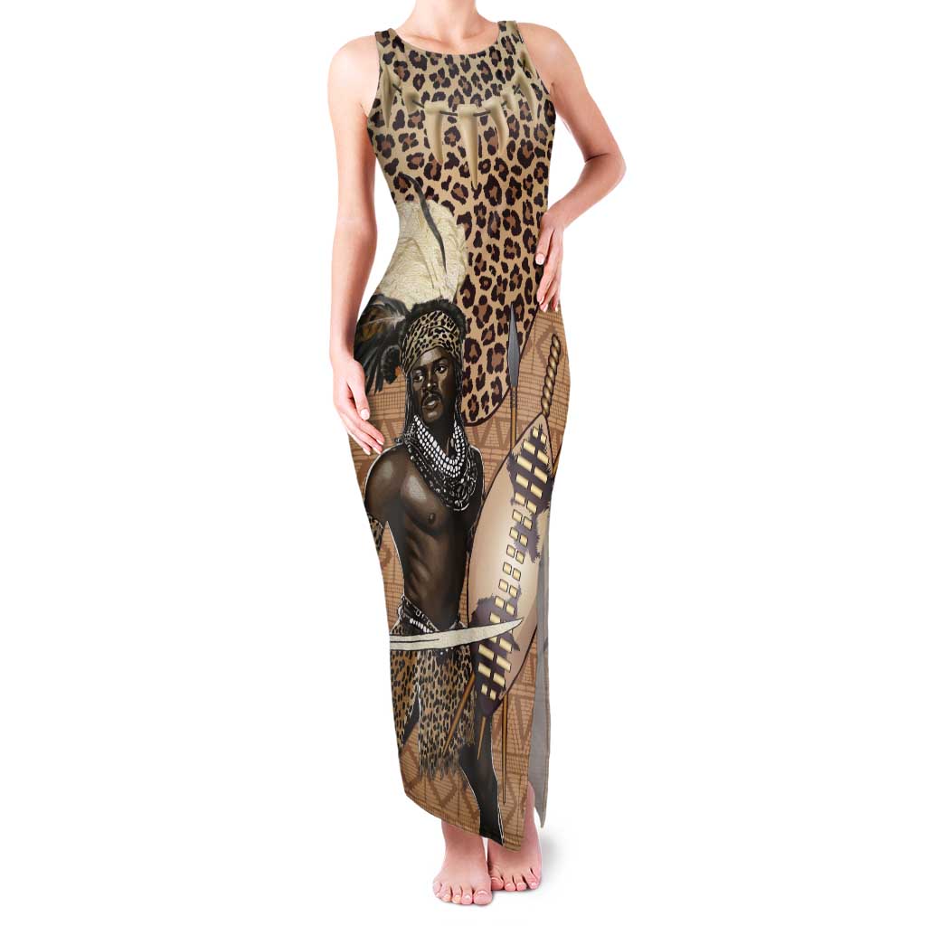 South Africa Zulu People Tank Maxi Dress Zulu Warrior