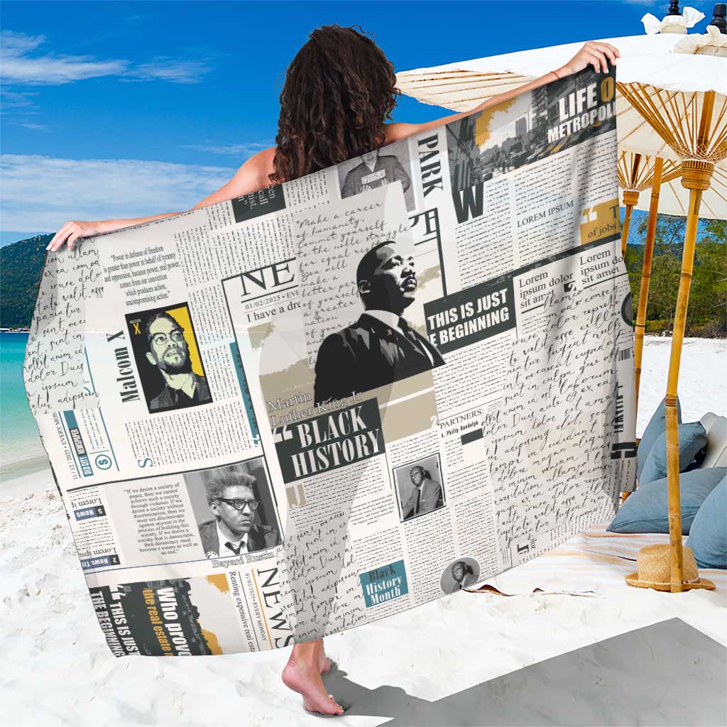 Civil Rights Leaders Sarong Newspaper Print Style