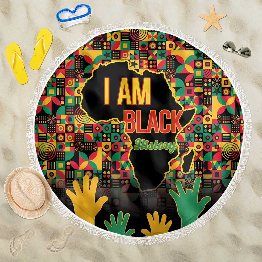 Black History Month Beach Blanket I Am Black History - Wonder Print Shop