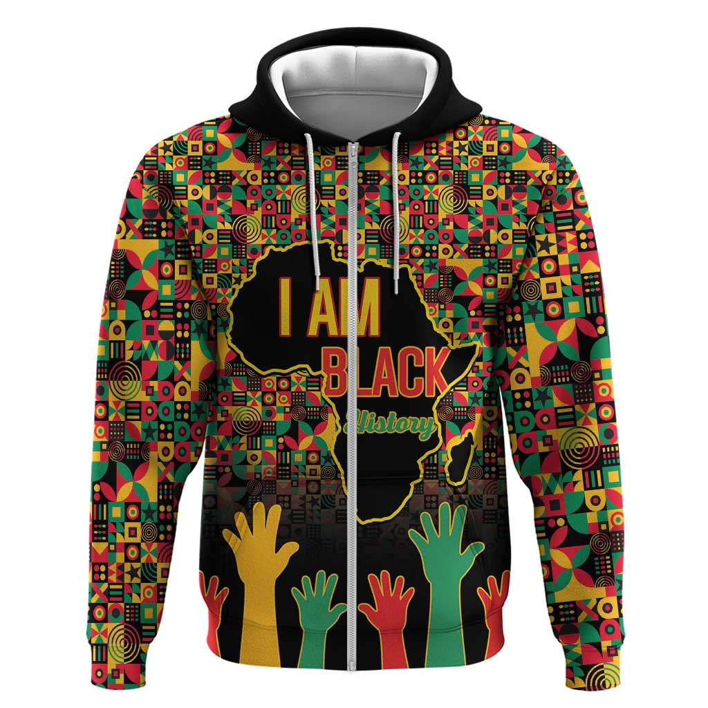 Black History Month Zip Hoodie I Am Black History - Wonder Print Shop