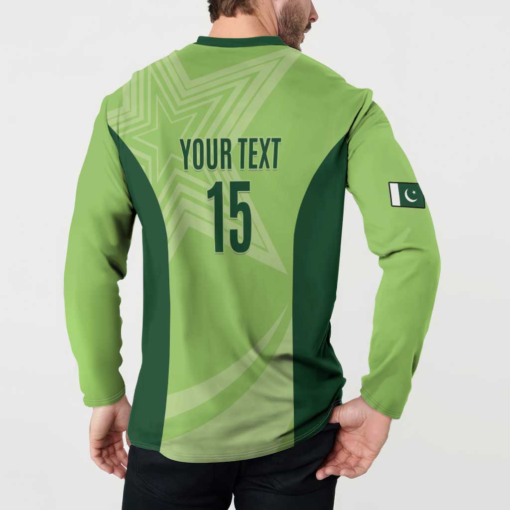 Custom Pakistan Cricket Button Sweatshirt Go Shaheens LT15
