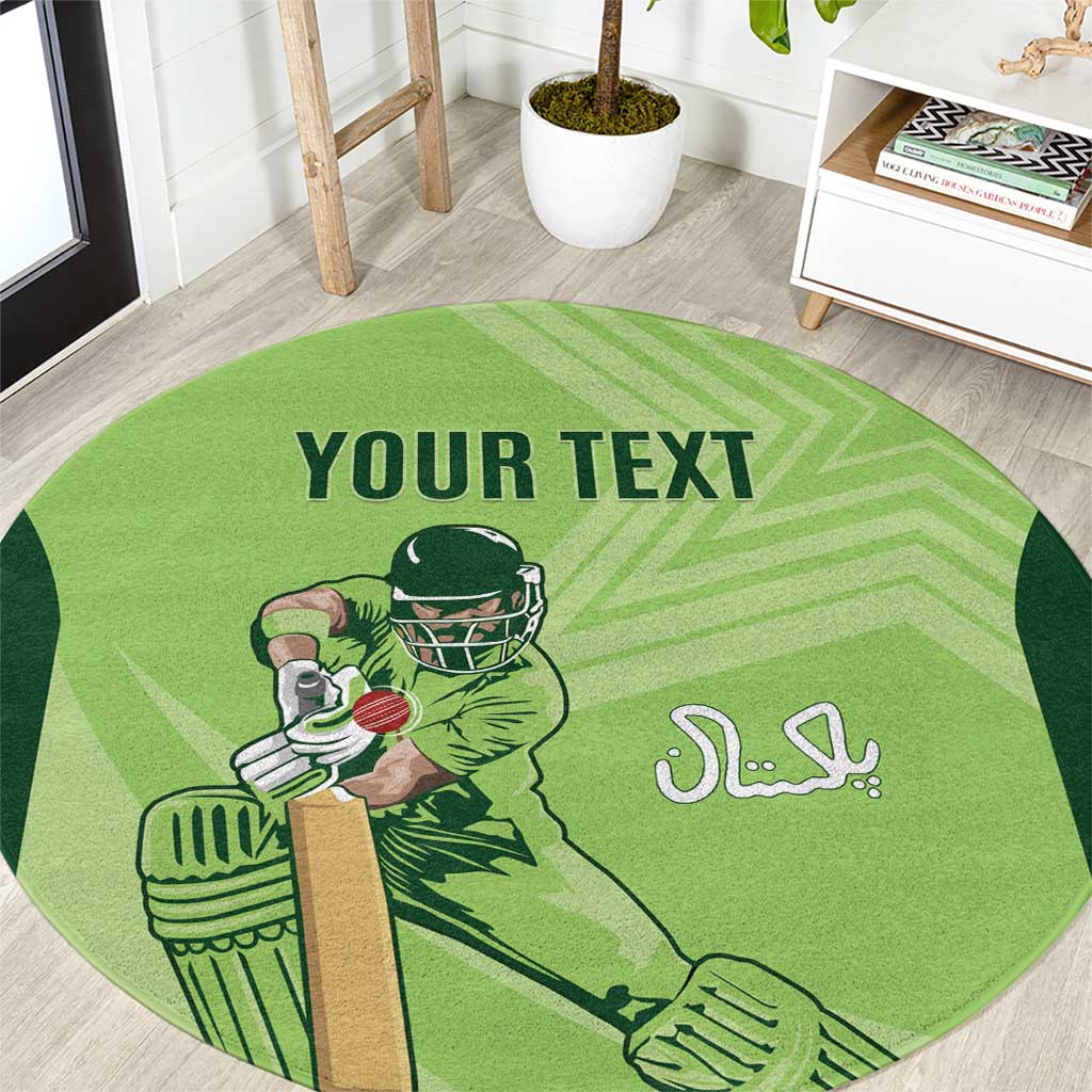 Custom Pakistan Cricket Round Carpet Go Shaheens LT15