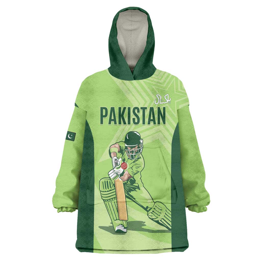 Custom Pakistan Cricket Wearable Blanket Hoodie Go Shaheens LT15