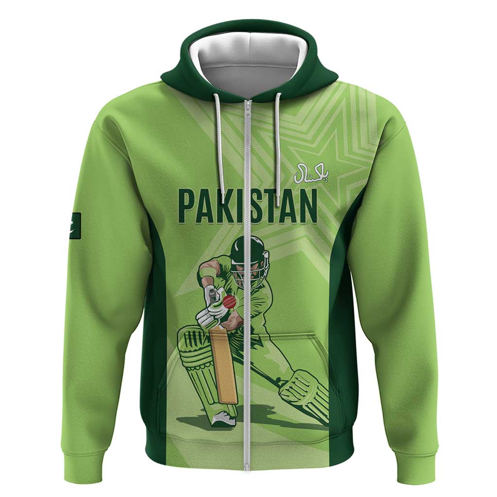 Custom Pakistan Cricket Zip Hoodie Go Shaheens LT15