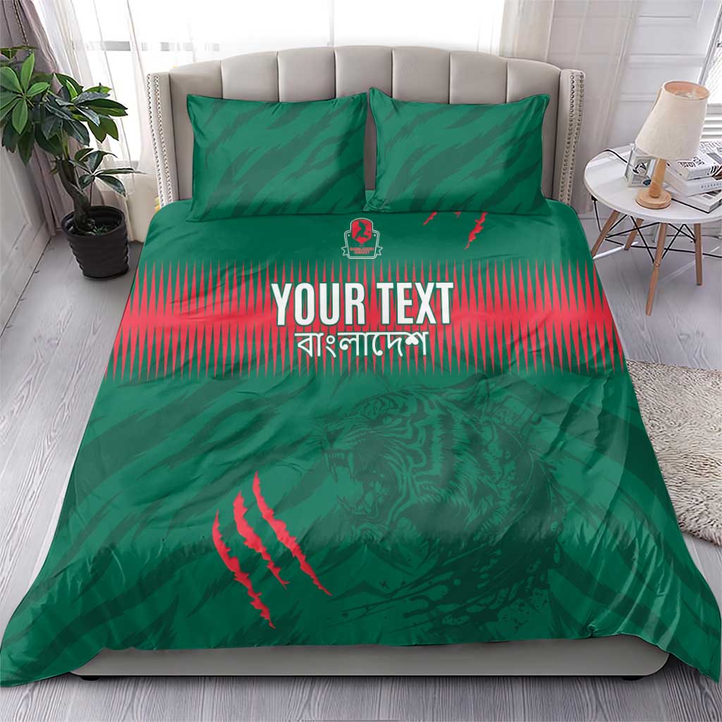 Custom Bangladesh Cricket Bedding Set Go Tigers
