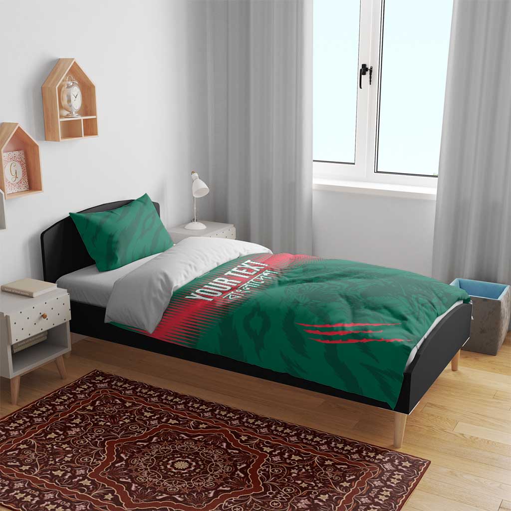 Custom Bangladesh Cricket Bedding Set Go Tigers