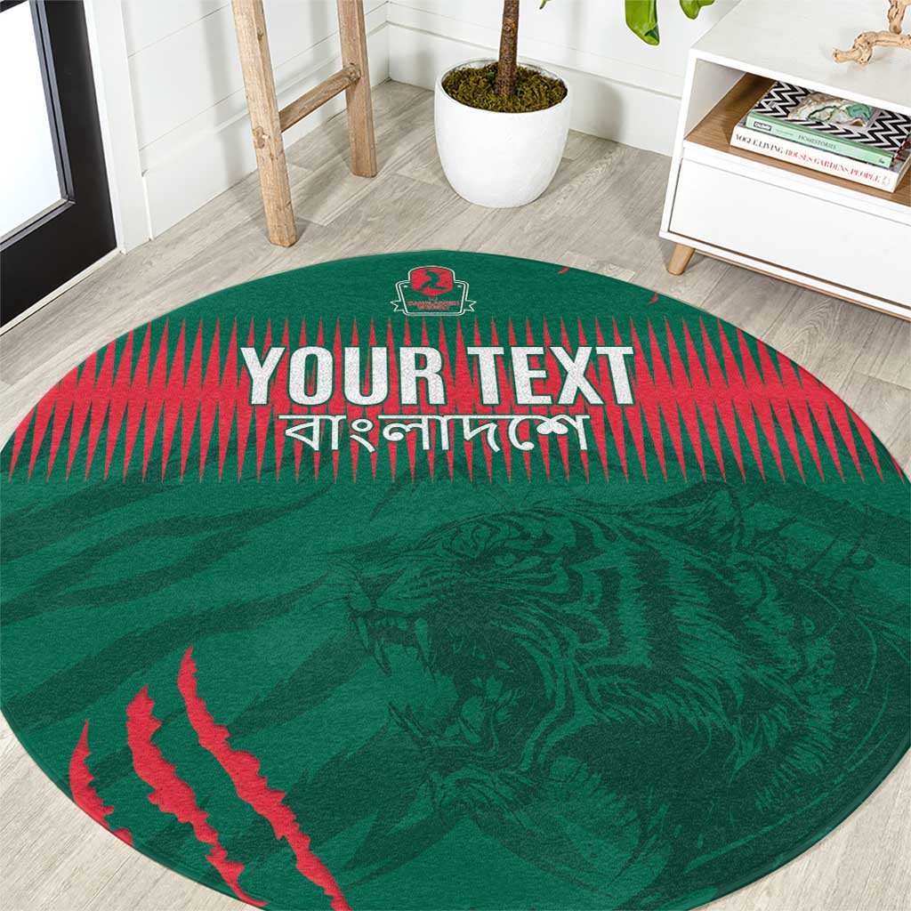 Custom Bangladesh Cricket Round Carpet Go Tigers