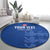 Custom England Cricket Round Carpet Go Three Lions - Blue Ver